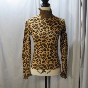 Leopard Print Silk Pullover